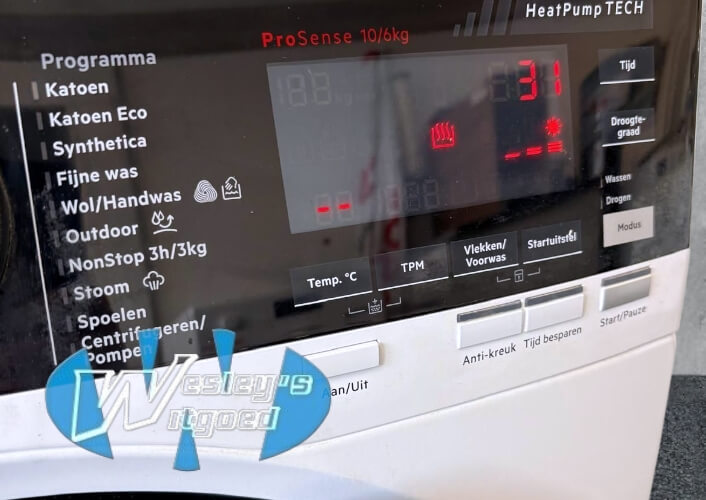AEG L9WE06CB – 10kg/6kg was-droogcombi, 1600 toeren afbeelding