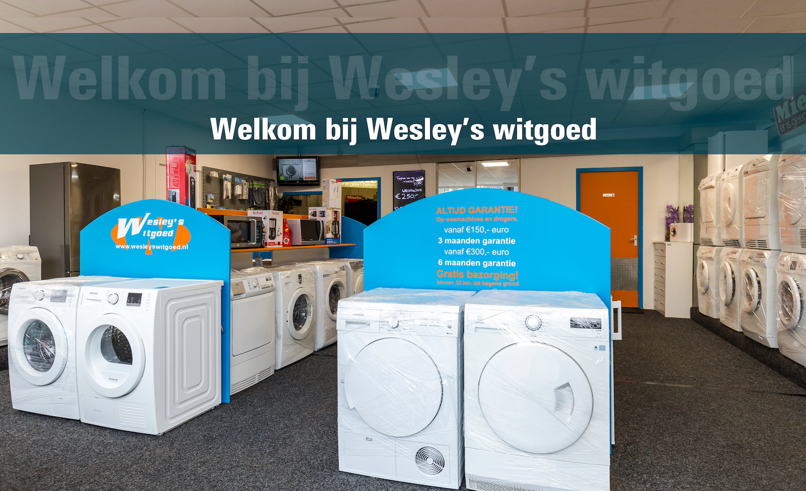 Gratis bezorging van refurbished wasmachines bij Wesley's Witgoed