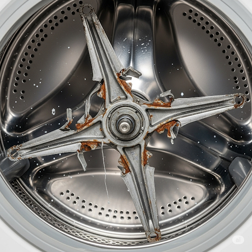 Gebroken trommelkruis wasmachine